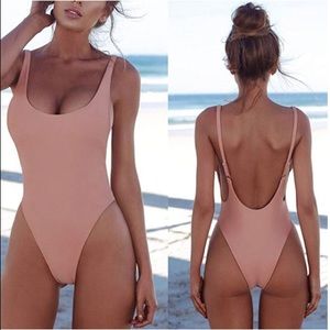 Women’s high cut pink one piece! Never Worn!